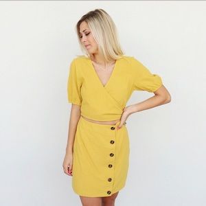Idem Ditto Mustard Yellow Tawny Dress